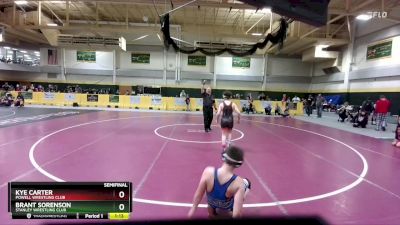 103 lbs Semifinal - Kye Carter, Powell Wrestling Club vs Brant Sorenson, Stanley Wrestling Club