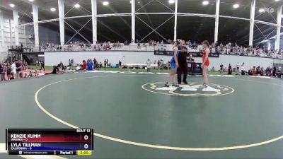 102 lbs Round 4 (6 Team) - Kenzie Kumm, Virginia vs Lyla Tillman, California