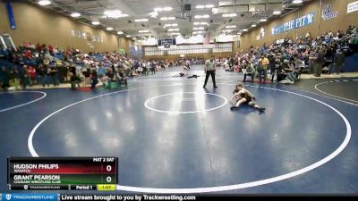 80 lbs Cons. Round 2 - Grant Pearson, Cougars Wrestling Club vs Hudson Philips, Wasatch