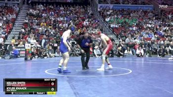 1A-157 lbs 1st Place Match - Kyler Knaack, Don Bosco vs Kellen Smith, West Hancock, Britt