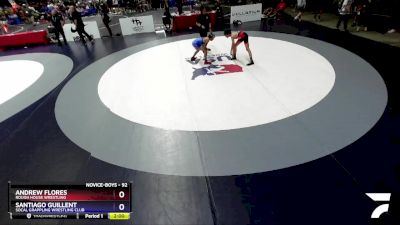 92 lbs Semifinal - Andrew Flores, Rough House Wrestling vs Santiago Guillent, Socal Grappling Wrestling Club