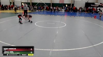 70 lbs Cons. Semi - Jenna Herl, Next Level Training Academy vs Kody Hinrichs, 2TG