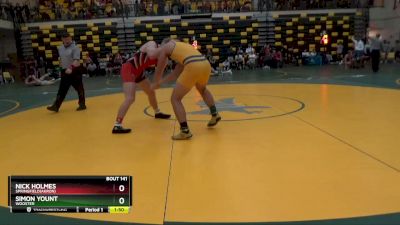 165 lbs Champ. Round 2 - Simon Yount, WOOSTER vs Nick Holmes, SPRINGFIELD(Akron)