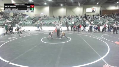 50 lbs Quarterfinal - Knox Massey, Crater Mat Club vs Deacon Abrams, Argonaut Jr Mustangs