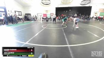 144 lbs Quarterfinal - Xavier Duenas, Fremont vs Nick Quiroz, Palo Alto