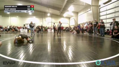 60 lbs Final - Danger Welch, Claremore Wrestling Club vs Rhett Brown, Tecumseh Youth Wrestling