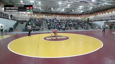 144 lbs Quarterfinal - Kolbe Merritt, Star Valley vs Grey Hamilton, Evanston