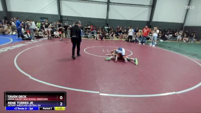 126 lbs Cons. Round 5 - Taven Deck, Crook County High School Wrestling vs Rene Torres Jr, Victory Wrestling-Central WA