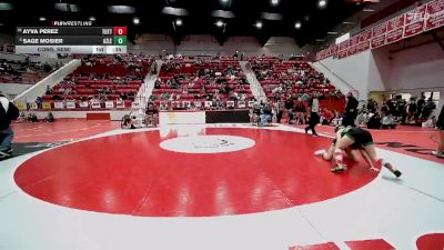 HS 135 lbs Cons. Semi - Ayva Perez, TUTTLE vs Sage Mosier, Azle