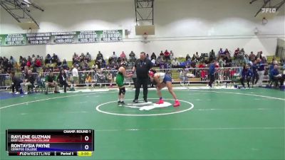 131 lbs Champ. Round 1 - Raylene Guzman, East Los Angeles College vs Rontaysia Payne, Cerritos College
