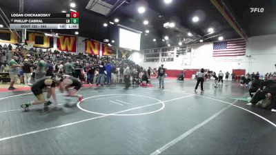 165 lbs Champ. Round 1 - Phillip Cabral, La Mirada vs Logan Chickanosky, Oak Hills
