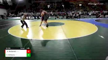 2A 285 lbs Quarterfinal - Aaron McDaniel, West Side vs Hunter Williams, New Plymouth