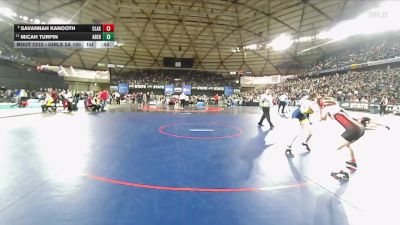 Girls 2A 100 lbs Cons. Round 3 - Micah Turpin, Aberdeen (Girls) vs Savannah Kanooth, Clarkston (Girls)
