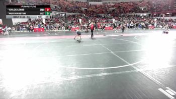 90 lbs Quarterfinal - Rudi Karsten, BCWC vs Chloe Lewis, Sauk Prairie Wrestling Club