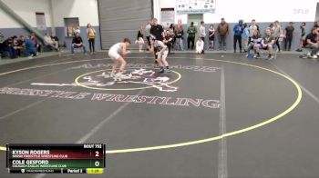 108 lbs Semifinal - Kyson Rogers, Nikiski Freestyle Wrestling Club vs Cole Gesford, Chugach Eagles Wrestling Club