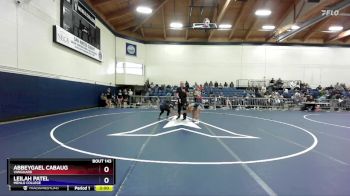 110 lbs 5th Place Match - Abbeygael Cabaug, Vanguard vs Leilah Patel, Menlo College