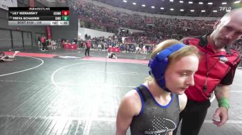 105 lbs Cons. Round 2 - Lily Niznansky, Oak Creek Attack Wrestling Club vs Treya Schadrie, Seymour Area Wrestling Club