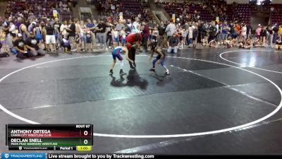 59-63 lbs Round 1 - Anthony Ortega, Canon City Wrestling Club vs Declan Snell, Pikes Peak Warriors Wrestling