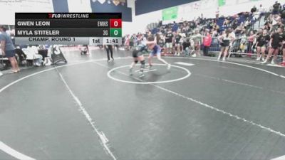 125 lbs Champ. Round 1 - Myla Stiteler, 3g vs Gwen Leon, El Modena High School
