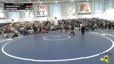 75 lbs Champ. Round 2 - Cole DeSanto, Hilton Jr Cadets Wrestling Club vs Frank Williams Iv, The Lions Den (Long Island)