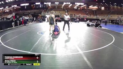 170 lbs Cons. Round 2 - Thomas Robinson, Lovett School vs Ryan Price, ST VINCENT-ST MARY