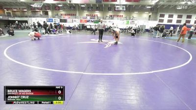 285 lbs 1st Place Match - Johnny Cruz, Indiana Tech vs Bruce Wagers, University Of Rio Grande