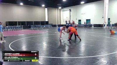 285 lbs Round 3 (6 Team) - Jeffrey Lujano, Youth Impact Center Orange vs Dylan Powell, Team Michigan Blue - DEV