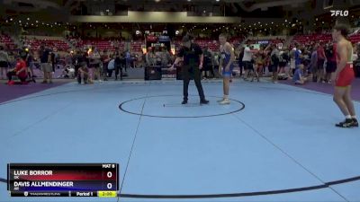 132 lbs Cons. Round 3 - Luke Borror, OK vs Davis Allmendinger, AR