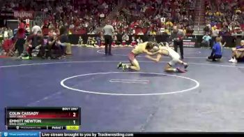 2A-106 lbs 3rd Place Match - Emmitt Newton, Davis County vs Colin Cassady, West Liberty