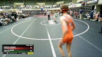 120 lbs Semis & 1st Wrestleback (8 Team) - Justus Vrona, Mahomet-Seymour vs Miller Sipes, Staley