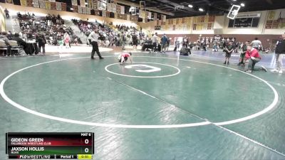 59 lbs Quarterfinal - Gideon Green, Fallbrook Wrestling Club vs Jaxson Hollis, Rijax