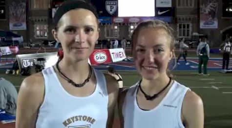 Mary Dell and Neely Spence 3k steeple champion and 3k champion Penn Relays 2011