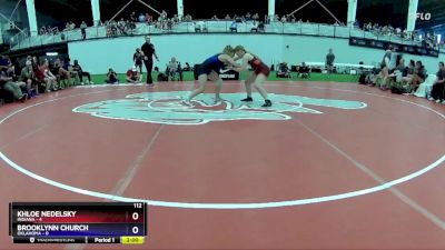 112 lbs Placement Matches (8 Team) - Khloe Nedelsky, Indiana vs Brooklynn Church, Oklahoma