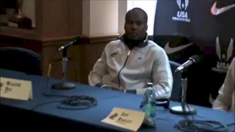 Walter Dix USA vs World Press Conference Penn Relays 2011