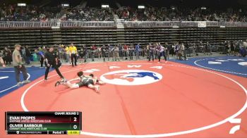 102 lbs Quarterfinal - Evan Propes, Eastside United Wrestling Club vs Oliver Barbour, Cowboy Kids Wrestling Club