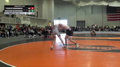 197 lbs Cons. Round 4 - Tradyn Henderson, Southern Virginia vs Brayden McFetridge, Mount Union