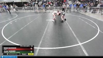 120 lbs Cons. Round 3 - Ryan Bahnson, Iowa vs Evan Warner, Nebraska Wrestling Academy