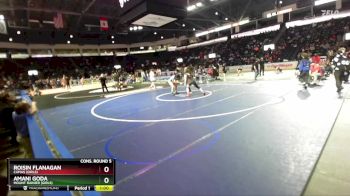 Girls 140 lbs Cons. Round 5 - Amani Goda, Mount Rainier (Girls) vs Roisin Flanagan, Camas (Girls)