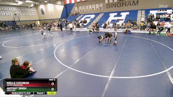 52-56 lbs Round 2 - Wells Cochran, Uintah Wrestling vs Antony Singh, Westlake