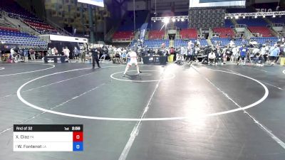 100 lbs Rnd Of 32 - Xavier Diaz, PA vs William Fontenot, LA