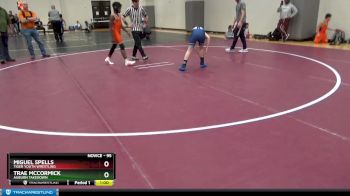 95 lbs Cons. Round 3 - Miguel Spells, Tiger Youth Wrestling vs Trae McCormick, Auburn Takedown