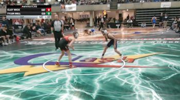 107 lbs Quarterfinals (8 Team) - Clay Wick, Centennial, MN vs Tyler Bell, Kearney, MO