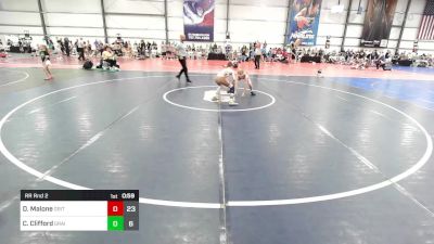 80 lbs Rr Rnd 2 - Dane Malone, Grit Mat Club Blue vs Coda Clifford, Grain House Grapplers