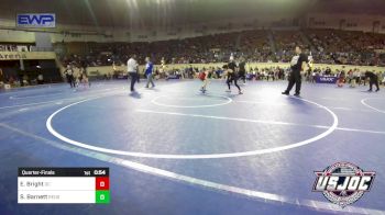 73 lbs Quarterfinal - Eli Bright, Del City Little League vs Sawyer Barnett, Redskins Wrestling Club