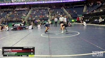 4A 144 lbs Champ. Round 1 - Austin Emmert, Mooresville Senior vs Zachary Costantino, Hickory Ridge