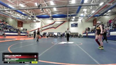 130 lbs Semifinal - Ariella Miloncus, Springfield [Coop] vs Olive Linhorst, Edwardsville (H.S.)