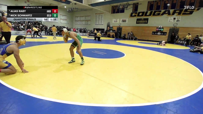 153 lbs Quarterfinal - Alias Raby, Anderson vs Nick Schwartz, Delbarton ...