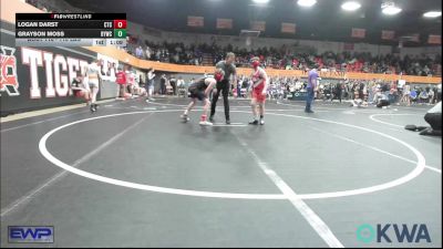 110 lbs Quarterfinal - Logan Darst, Comanche Takedown Club vs Grayson Moss, Blanchard Youth Wrestling Club