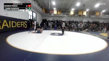 165 lbs Champ. Round 3 - Ehren Thompson, Chaparral vs Matheus Pereira, San Clemente