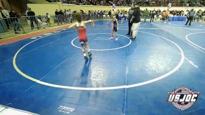 55 lbs Consi Of 8 #1 - Kolson Leslie, Choctaw Ironman Youth Wrestling vs William Ritter, Coweta Tiger Wrestling